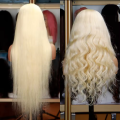 Ljóshærð 613 HD blúndur framhlið Human Hair Raw 13x4 13x6 Honey Blonde blúndur framhlið wigs 613 HD gegnsæjar full blúndur wig mannshár