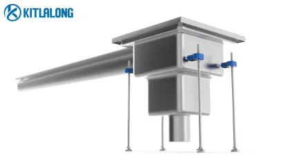 Kitlalona Linear Floor Drain for Commercial Kitchens - Stainless Steel Odor-Proof Drain