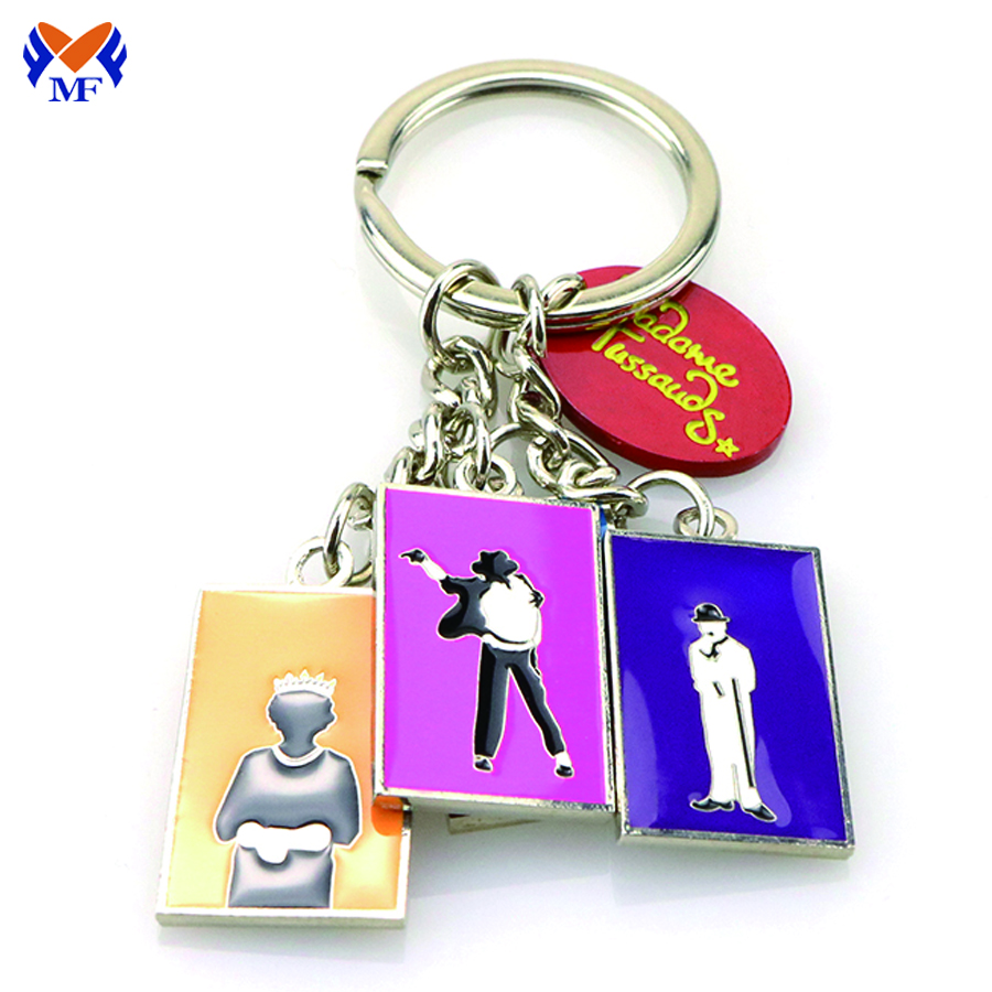 Wholesale custom metal enamel keychains key ring