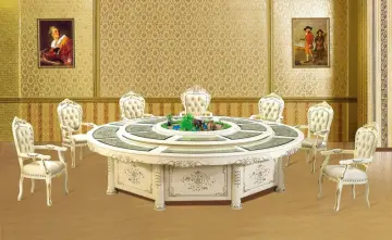 Hotel modern wooden banquet dining table