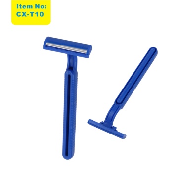OEM Plastic Hotel Disposable Men's Shaving Razor with 2 Stainless Steel Blades