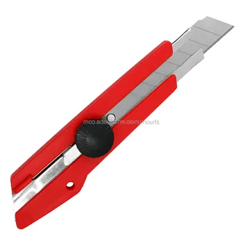 Safety High Quality Craft Knife Of 18MM Blade Screw-lock Pusher Cutter Knife Plastic Knife