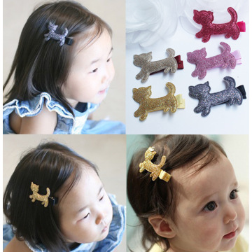 New Fashion Cute Flash Cartoon Cat Baby Hairpins Girls Hair Accessories Princess Barrette kids Hair Clips Children Headwear