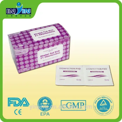 Alcohol Pad with 2% Chlorhexidine medical alcohol chlorhexidine