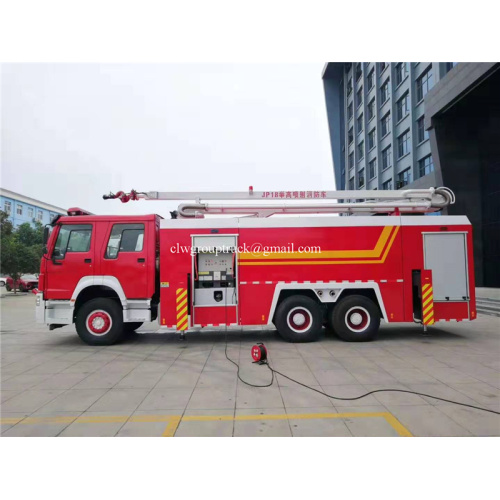 Sinotruk 6x4 lift arm remote control fire truck