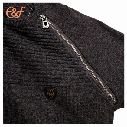 Pullover Mens Sweater Cardigan Sleeves  Knitted Sweater