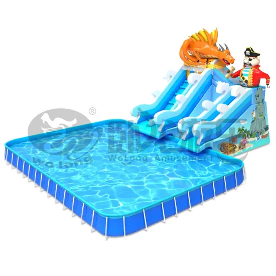 Large pool inflatables water pool inflatable swimming with inflatable slide