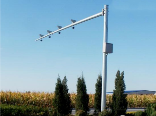 Galvanized traffic CCTV camera lamppost