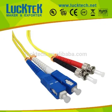 SC to ST Single Mode fiber jumper, Duplex, 9/125