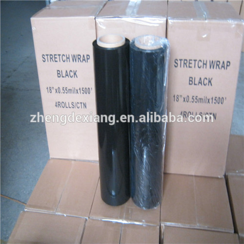 China LLDPE plastic wrap film hand and machine stretch film black stretch film