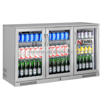 SC-338YFS Three Door Fan Cooling Under Counter Glass Door Fridge