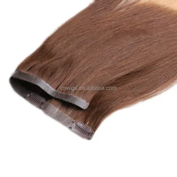 Double Drawn 100% remy ombre colored skin weft seamless clip in hair extensions
