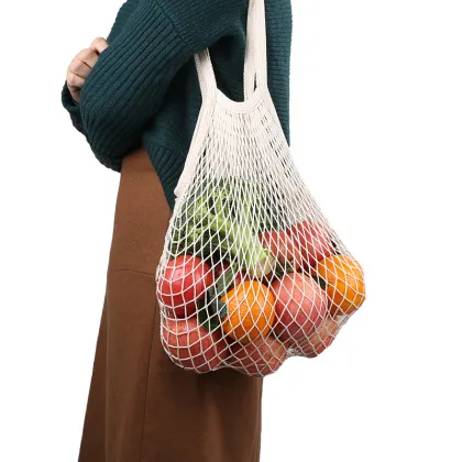 Eco-Friendly Reusable Cotton Mesh Shopping Bags