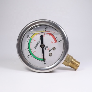 304 Stainless Steel Shock-Proof Pressure Gauge with Phenolic Resin Housing: Y40, Y50, Y60 Manometer for Hydraulic Applications