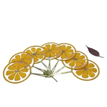 Exquisite Orange Slice Fruit Embroidery Bookmarks: High-Quality Handmade Wholesale Collection