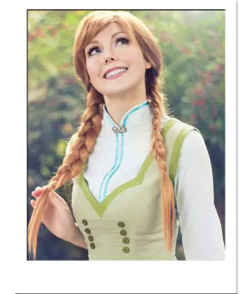 New Heat Resistant Double Braided Frozen 2 Princess Anna Synthetic Cosplay Wigs for Cosplay Lovers