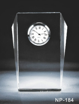Customized Blank Hot Selling Crystal Clock For Decor