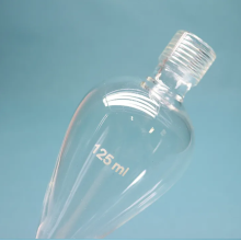 Clear Glass Pear Shape Separatory Funnel 125ml