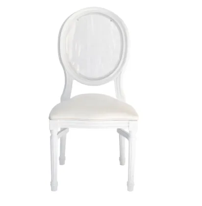 Solid Wood Chateau Louis Chair with Acrylic Backrest