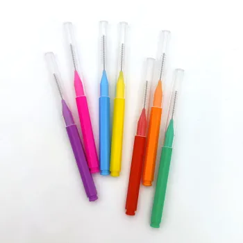 Biodegradable Portable Custom Orthodontic Toothbrush with Bamboo Floss Tool