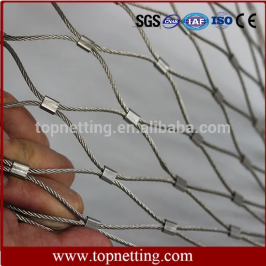 Manufactory Provide Stainless Steel Wire Rope Woven Mesh for Stair Security