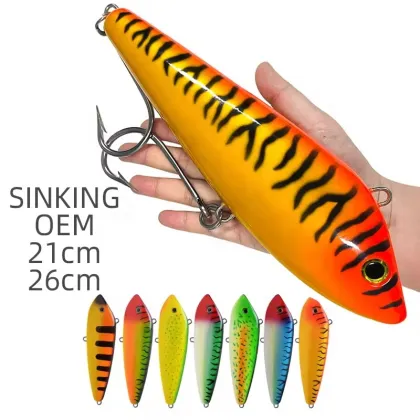 OEM 8'' 10'' ABS Hard Plastic Trolling Lure for Bluefin Tuna