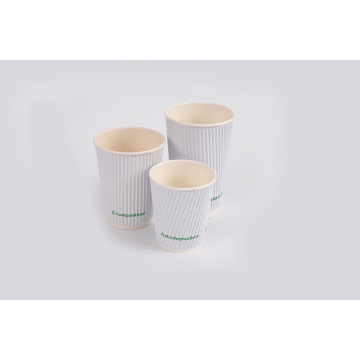 Copo de papel de parede ondulado com design de textura exclusivo