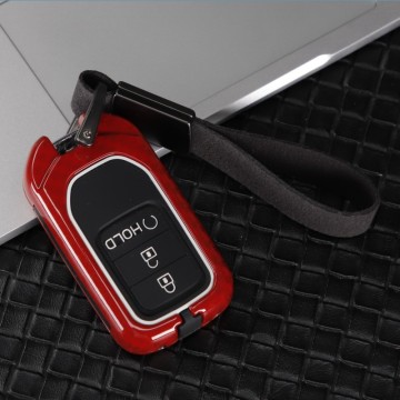 Hot Selling Metal Silicone Carbon Fiber Car Remote Key Fob Shell for Honda Accord/Civic/City/Urb