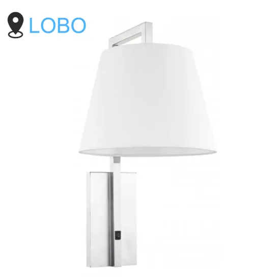 Modern Indoor Sconce Wall Lamp - Best Seller for Hotel Headboard Lighting with White Linen Shade