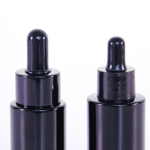 30ml Black Essential Oil Bottle 30ml 40ml glass dropper bottle for serum Factory