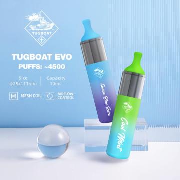 예인선 Evo 4500 퍼프 일회용 vape 장치 이탈리아