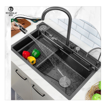 Handmade Double Bowl Stainless Steel Kitchen Sink with Drainboard