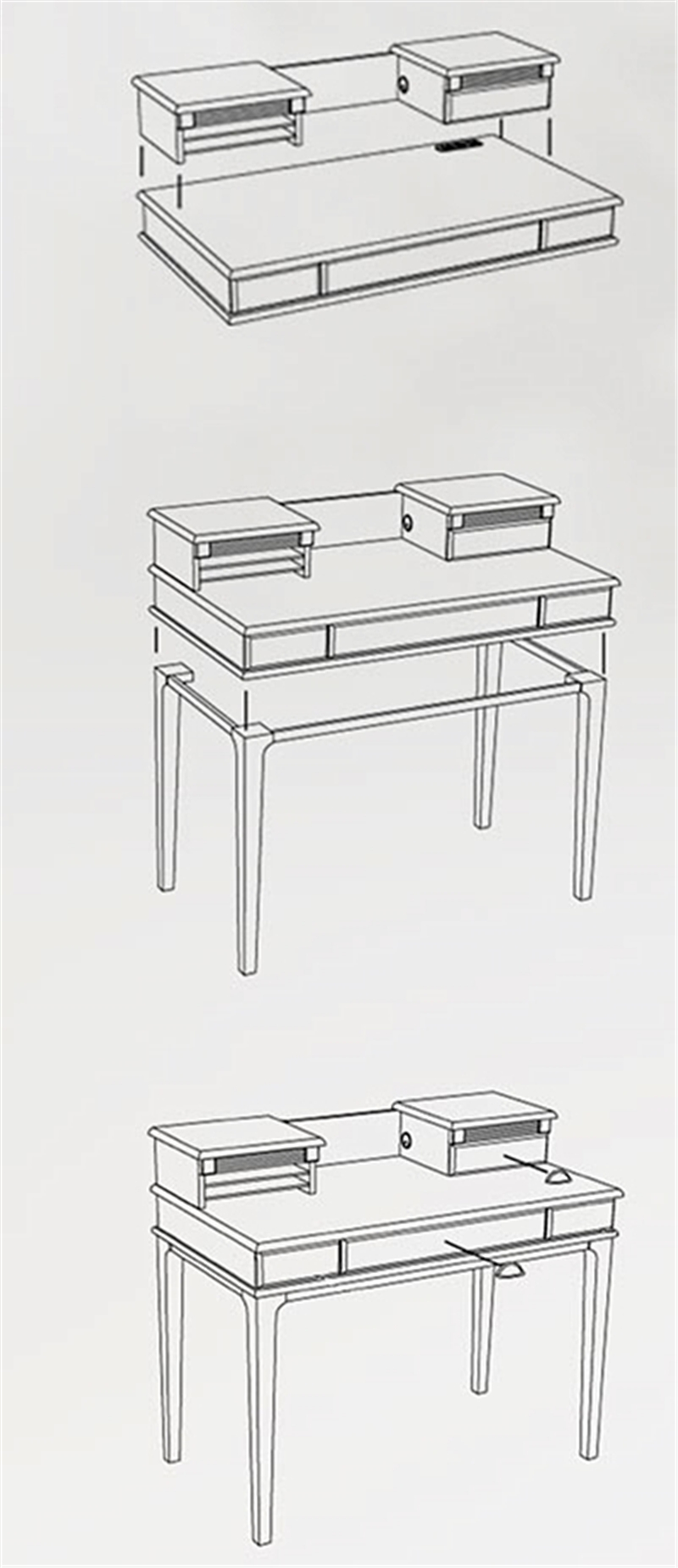 Yellow And Red Wooden Computer Desk