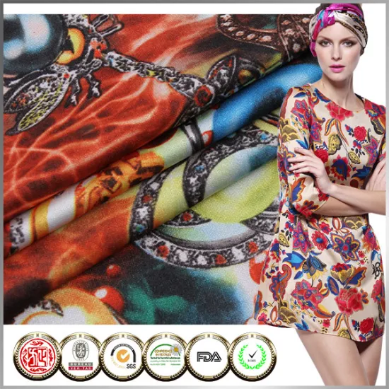 Top grade IAF certified Korean Cheap knitted printed fabric