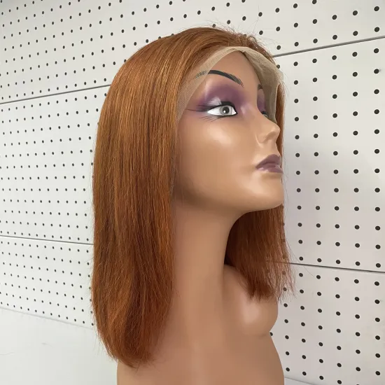 New Design Short Brazilian Remy Red Lace Front Real Human Hair Bob Wig Wet Curl Human Hair Wig