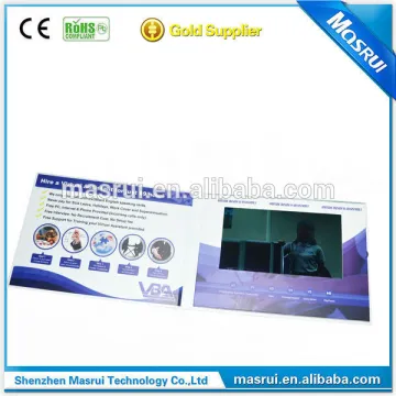 7 inch video brochure with customized Design Paper Cover