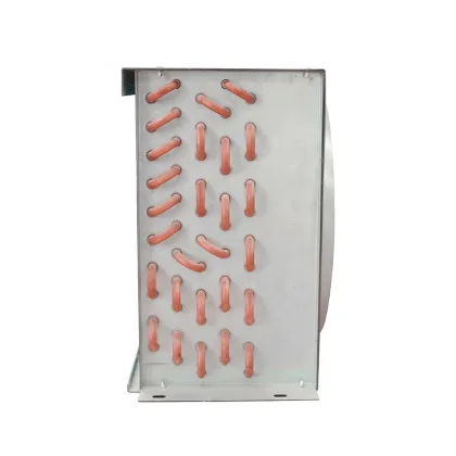 Double Duct Copper Tube Condenser Coil for Refrigerated Display Cabinets