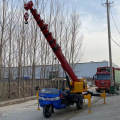 Three wheel fixed crane