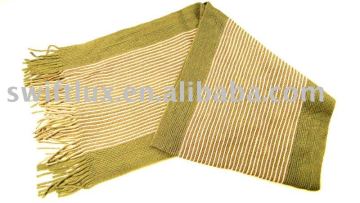 Striped knitted shawls