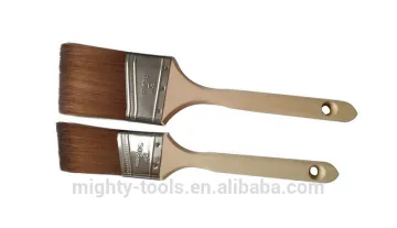 Brown Synthetic Fiber Paint Brush With Long Wooden Handle