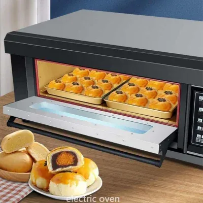 3 Deck Baking Oven 9 Tray Electric Deck Stainless Steel 201 Shell Commercial Oven