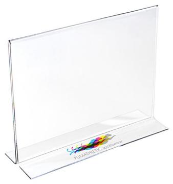 A5 Size Horizontal Double-Sided Acrylic Stand-Up Sign Holder (Clear, 10/Pack)