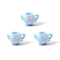 100 pièces Mini théière tasses résine Simulation jouet théière jouer pour fille poupée accessoires maison de poupée décor cuisine cheveux arc centre bricolage