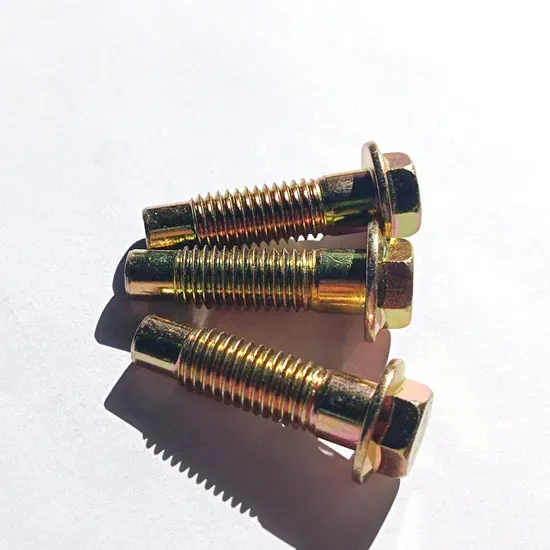 Yellow Zinc Hexagon Socket Flange Bolts 8.8 Grade