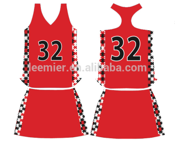 Breathable Fabric Red Women's Lacrosse Uniforms