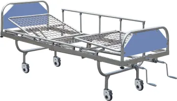 Stainless Steel Manual Double-Rocker Care Beds