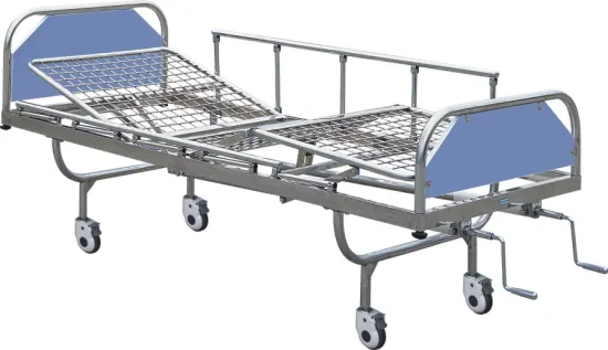 Stainless Steel Manual Double-Rocker Care Beds