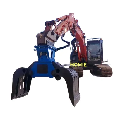 HOMIE Excavator Attachments: Rotating Demolition and Sorting Grapples for Recycling