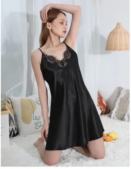 Sexy Faux Silk Satin Pajamas for Women