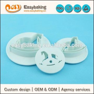 Custom rocking wooden hors cake decorating plastic fondant cutter